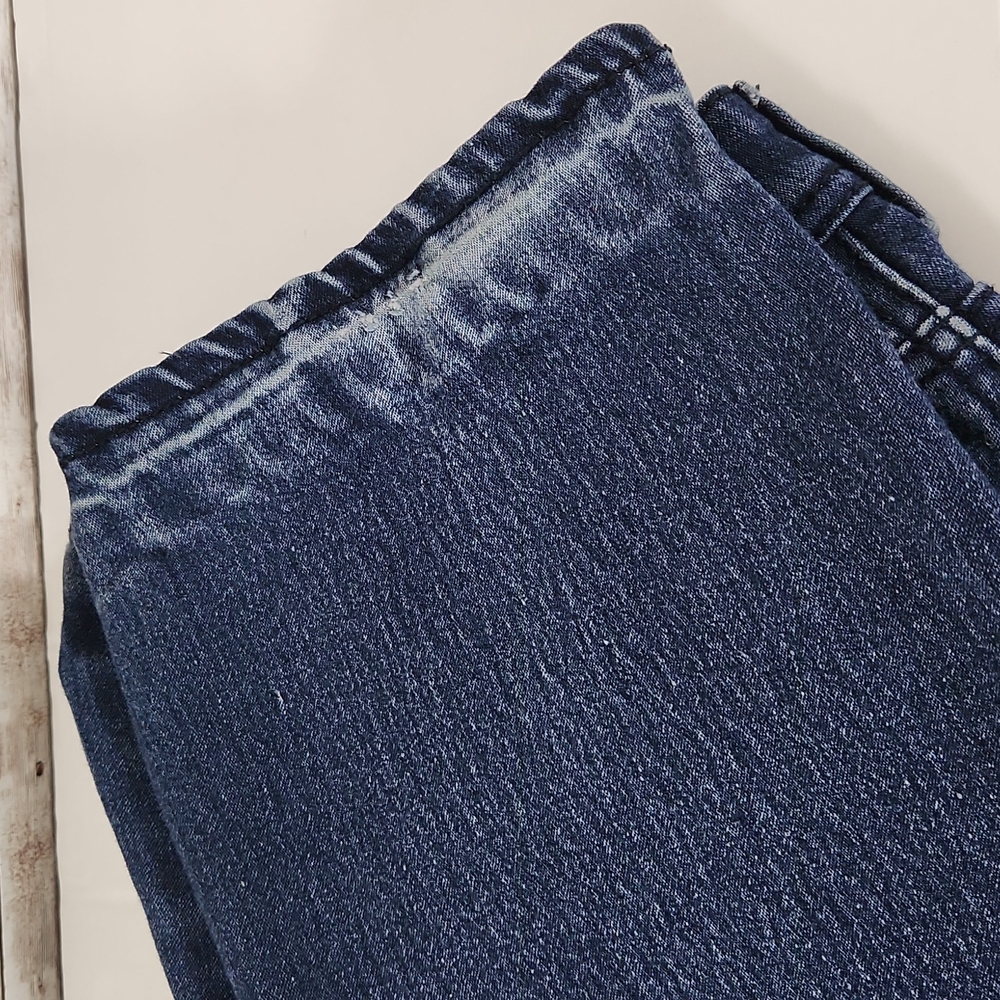Dkin, Women's blue denim jeans, clear stones, silver embroidery on back pockets. - Picture 12 of 12